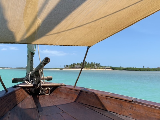Dhow sailing near Lamu Town