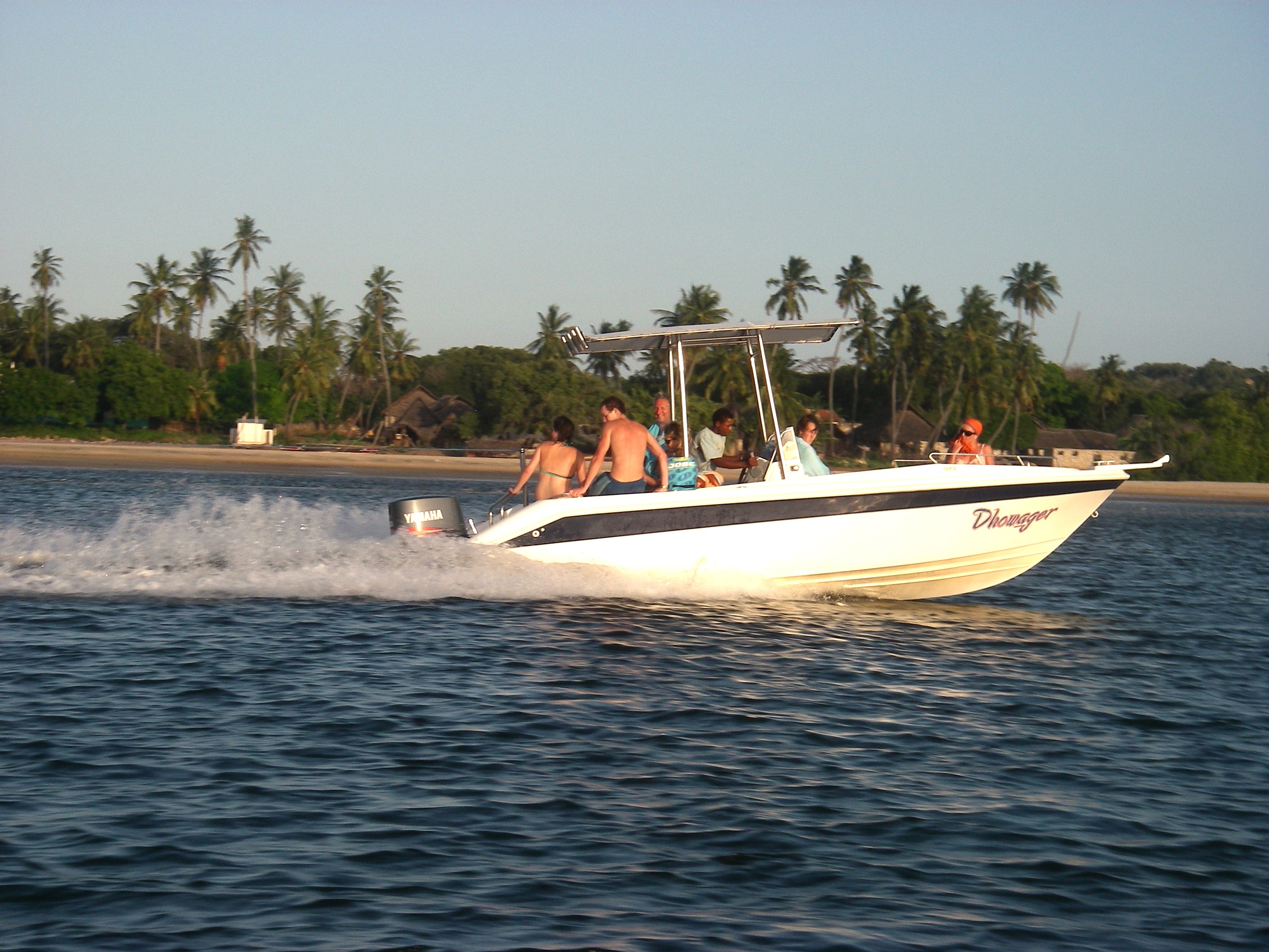 Private speed boat for water sports and fishing