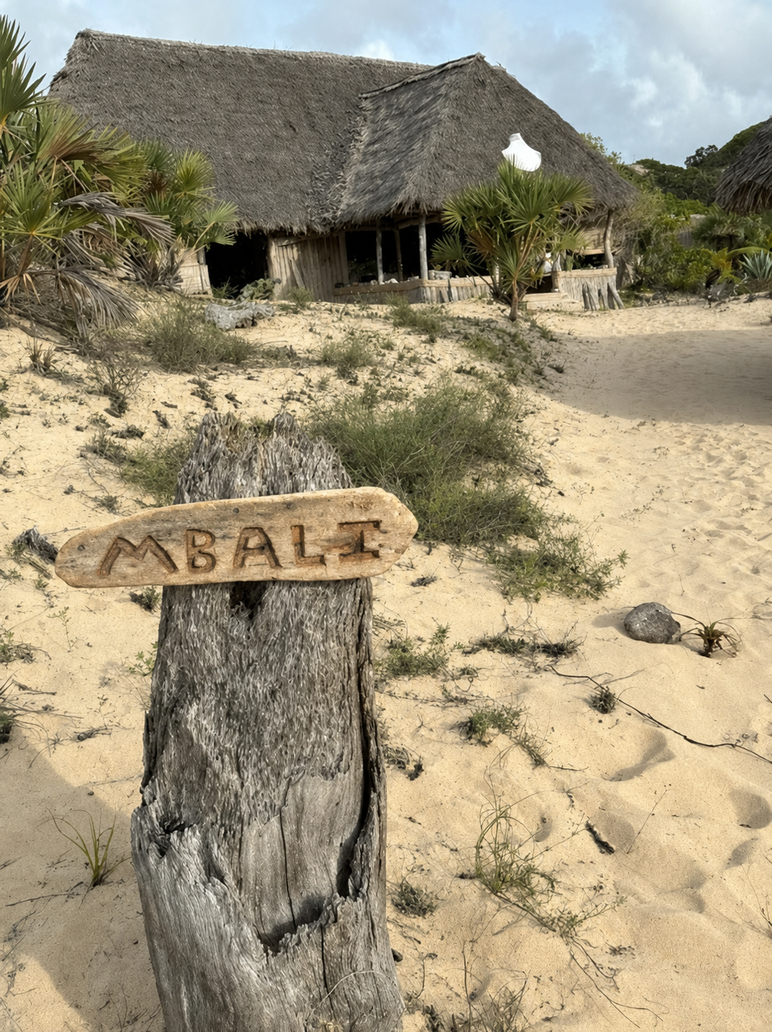 Mbali Lamu private beach house sign